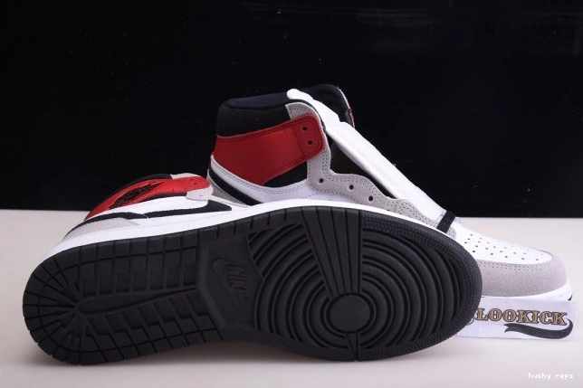 Cheap Husky Grey Light Jordan 1 Air OG Smoke High 555088-126 0710